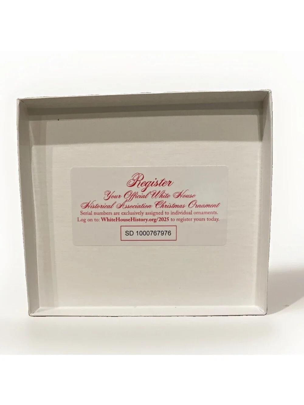 Official White House Historical Association Christmas Ornament 2025